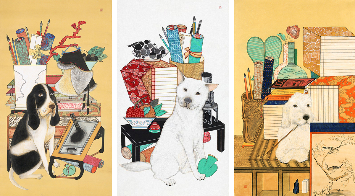 Su Yeon Kwak chaekgado dog paintings