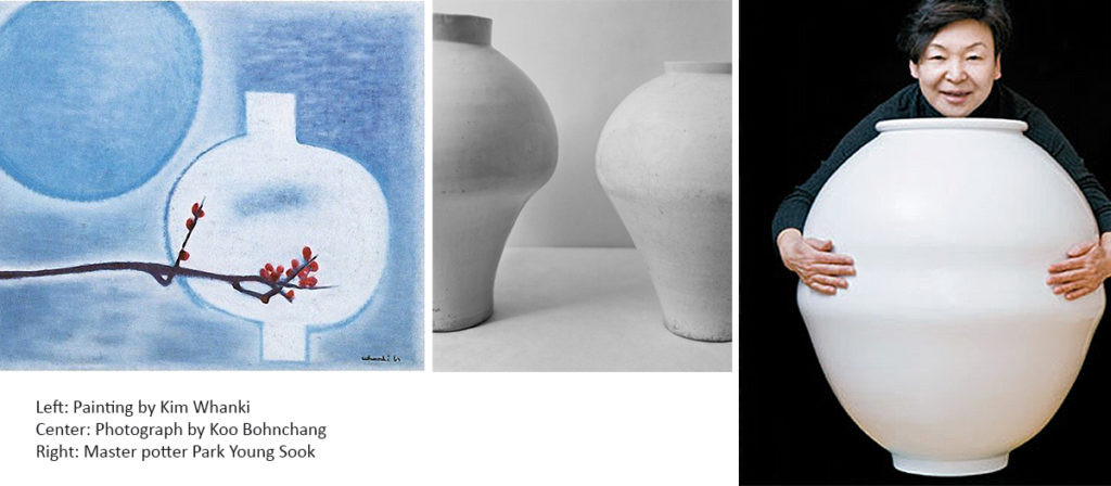 Contemporary Korean moon jars